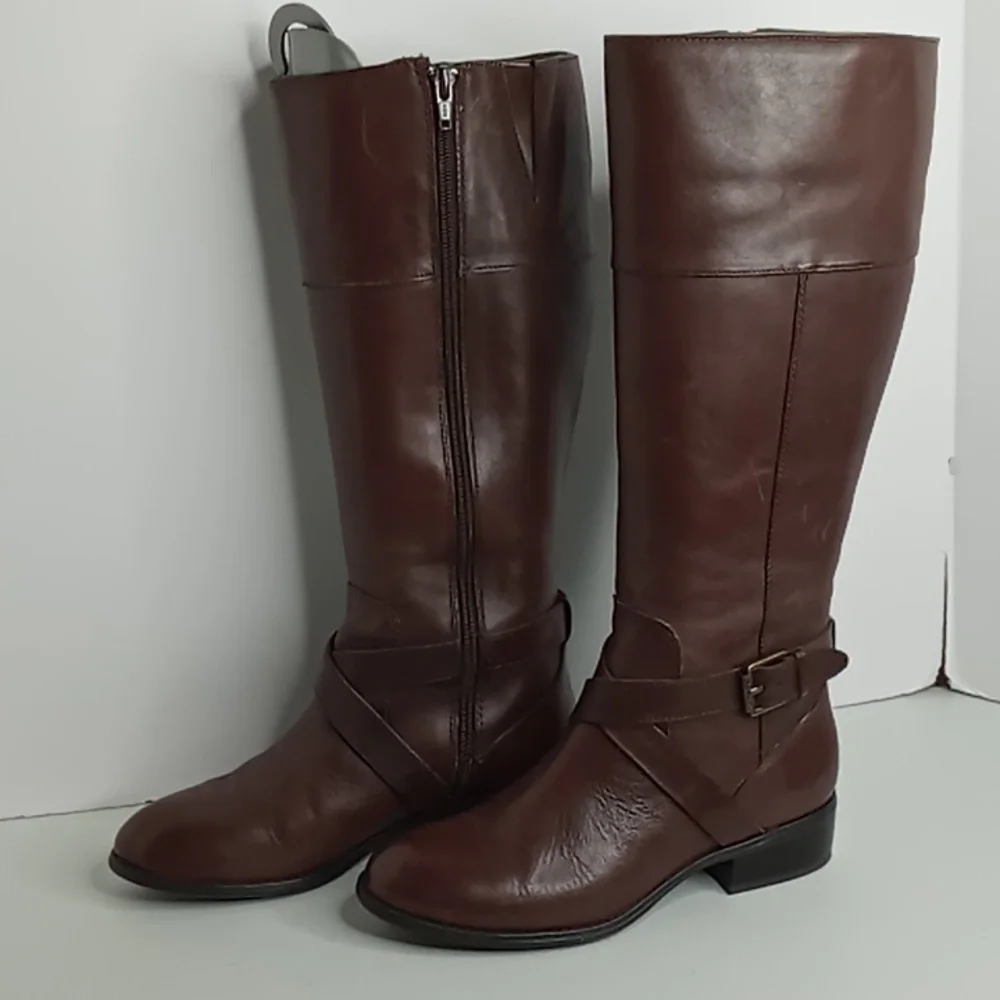 Lauren - Ralph Lauren Tall Leather Riding Boots - Maryann -Brown - 6B